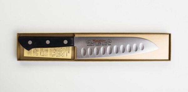 Masahiro BWH Nóż Santoku 175mm Żłobione Ostrze