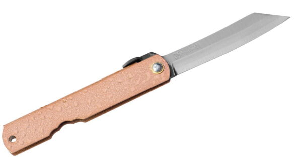 Nóż składany Higonokami Mizushibuki 80mm Aogami Pink