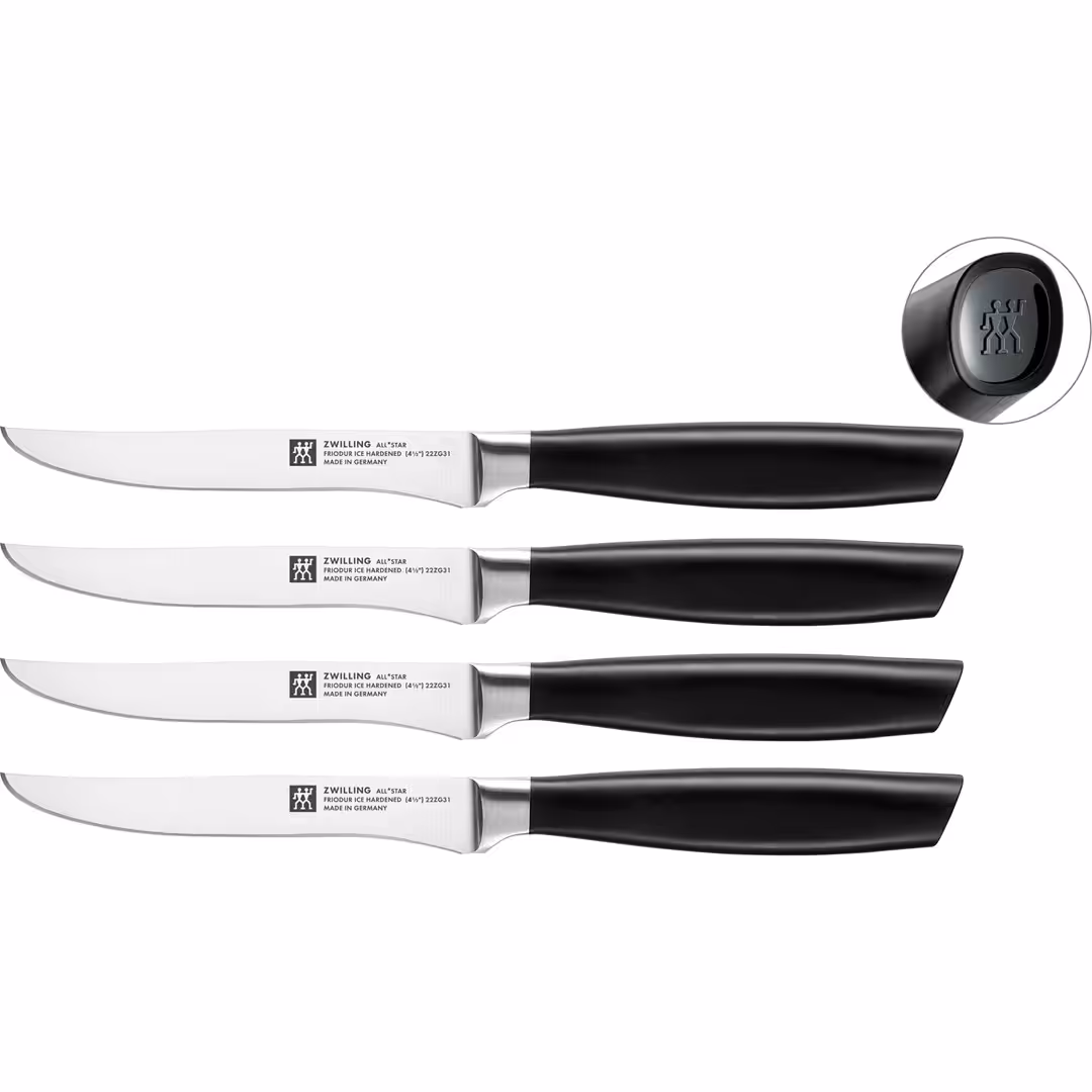 ZWILLING ALL * STAR Zestaw 4 noży do steków 12 cm, czarny